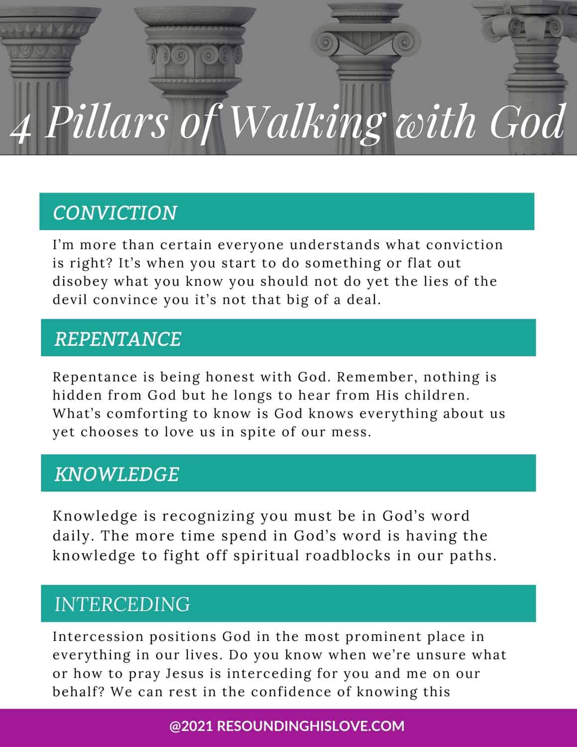 4 Pillars of Walking with God