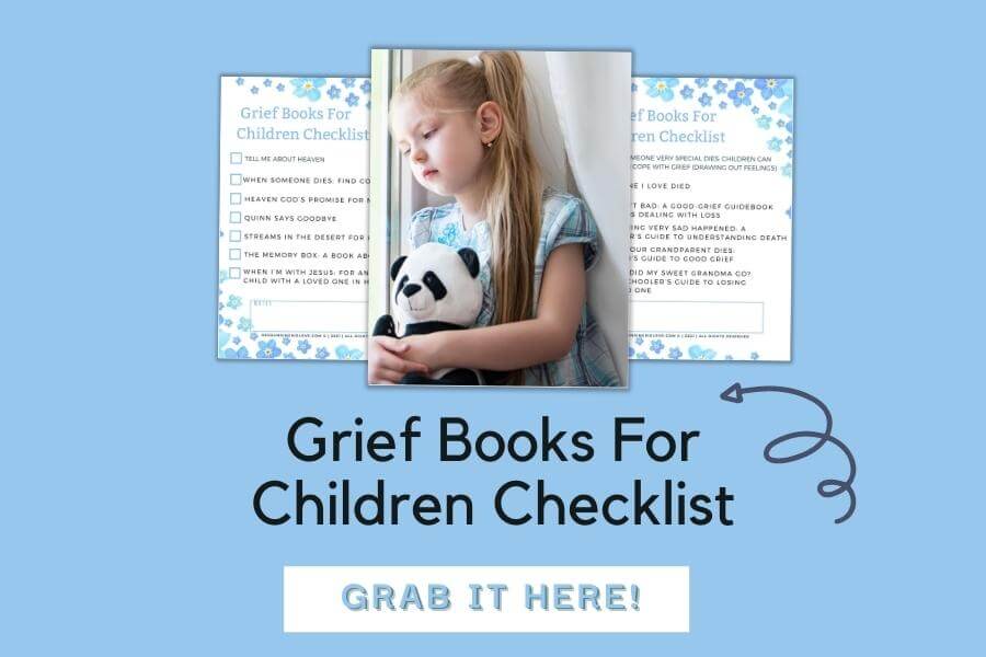 FREE Grief Books For Children Checklist signup form