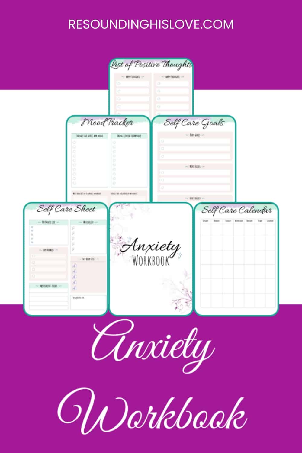 Anxiety Workbook To Help You Stop Feeling Anxious {28 Pages}